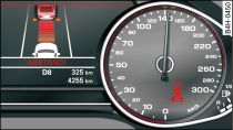 Instrument cluster: Collision warning